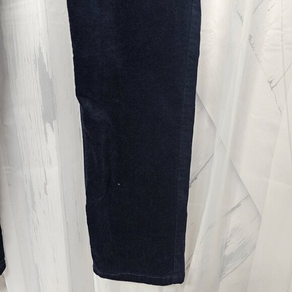 Simply Vera Vera Wang Navy Blue Velvet Straight Leg Pants Size 16 - Picture 7 of 13